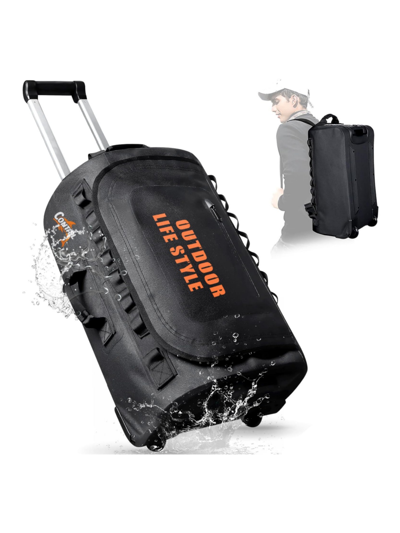 Foldable Rolling Luggage Bag - Sac de plongée à roulettes de