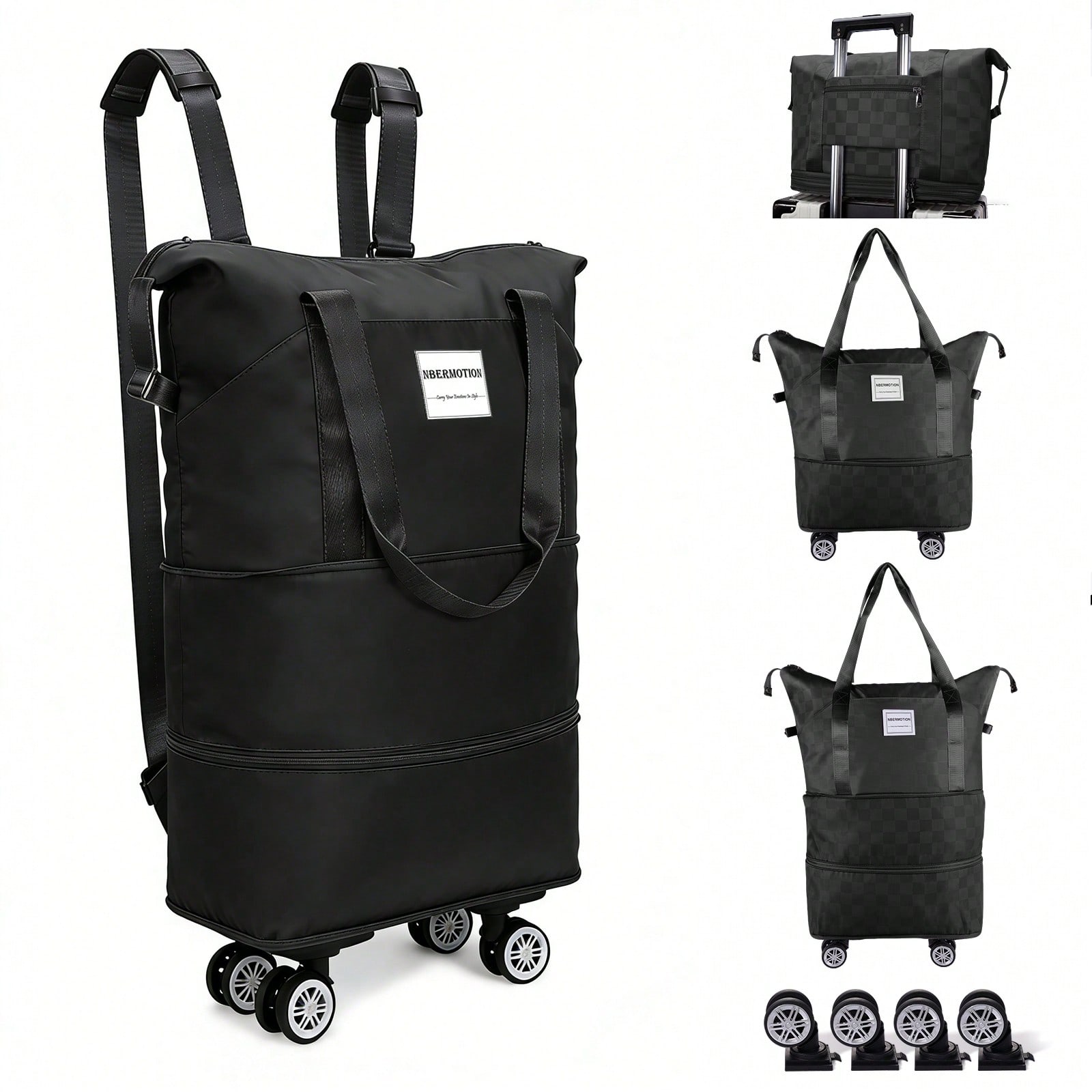 Sac de voyage à roulettes exte - Foldable Rolling Luggage Bag avis et prix